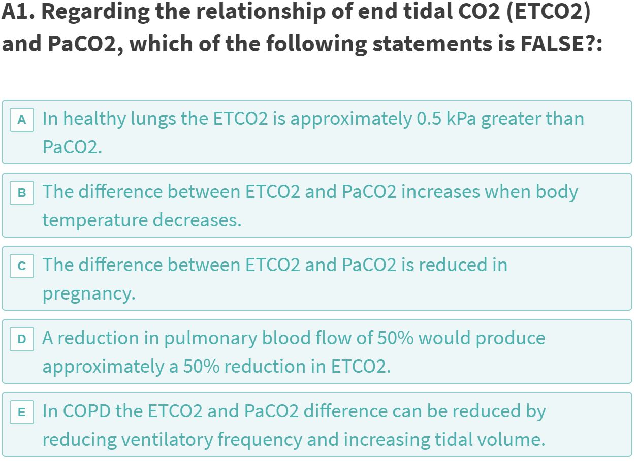 EDIC - EtCO2 gradient – edicexam.com